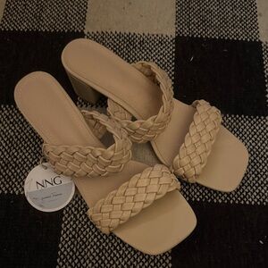 Zara Braided Beige Heels